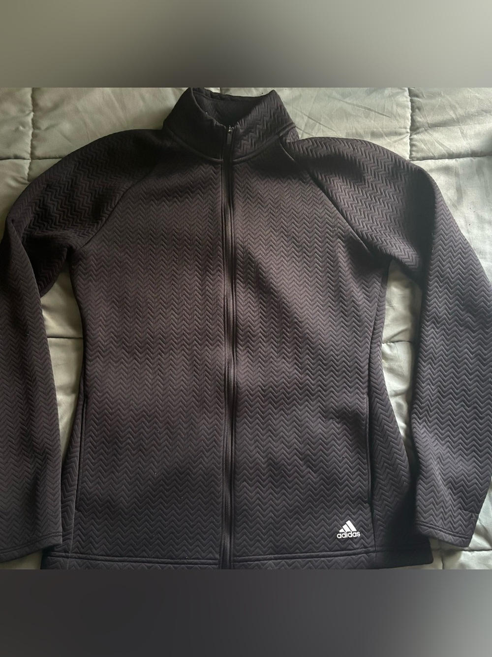 adidas Black Chevron Full-Zip Training Jacket